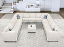 L Lengend Vansen Modular Sectional Sofa U Shaped Couch with Ottoman Modern Reversible Corner Sectional Couch for Living Room (Cream, U Shaped Sofa-6) by CozyNest Decor