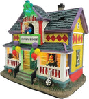 Clown Halloween Village | Spooky Town Collection Accessories Figurines on House | Porcelain with Multi-Color LED | 8.86 Inch by CozyNest Decor