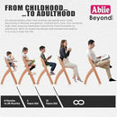 Abiie Beyond Junior Wooden High Chair with Tray - Adjustable and Convertible High Chair for Babies and Toddlers - 6 Months to 250 Lb - Water Resistant - Natural Wood/Dove Grey Cushion by TinyTreasures Baby Boutique