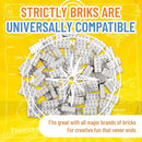 Strictly Briks Classic Bricks Starter Kit – 96 White 2x4 Building Blocks – Creative Set for Kids Ages 3+ – 100% Compatible with Major Brick Brands by TinyTreasures Baby Boutique