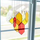 Stained Glass Window Hanging from Son Sun Catchers Wall Hanging Window Decor Sunset Glow Stain Glass Handcrafted Preassembled Vivid Real Stained Glass Art Sun Catcher by GreenHaven Gardens