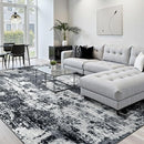 Washable Area Rugs 5'x7' Non-Slip Modern Abstract Soft for Living Room Entryway Bedroom Nursery, Print Pattern, Black Gray by TinyTreasures Baby Boutique