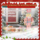 61Inch Nutcracker Christmas Decor Outdoor with LEDs 5 Feet Lighted Large Nutcracker Lighted Christmas Decorations Outdoor with Stakes & Zip Ties for Xmas Yard, Porch, Lawn by CozyNest Decor