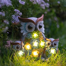 Solar Garden Statue Lights Owl Figurine with LED Lights, Outdoor Garden Succulent Ornaments Waterproof Decoration for Outside Patio Yard Lawn Decor by GreenHaven Gardens