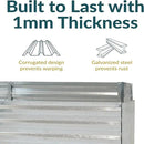 Sunnydaze 11.75" H Raised Metal Garden Bed - Galvanized Raised Garden Bed Outdoor for Vegetables and Flowers - Silver - L-Shaped by GreenHaven Gardens