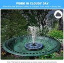 Solar Water Fountain with 2000 mAh Battery Backup Works in Cloudy, 3.5 W Glass Small Solar Fountain Pump with 7 Nozzles, Bird Bath Fountains Solar Power for Bird Bath, Hummingbird,Pond, Garden by GreenHaven Gardens
