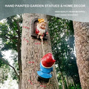 Elenon Climbing Gnomes Tree Faces Decor, Adorable Gnome Tree Hugger Fairy Garden Statue, Funny Peeker Sculpture Outdoor Yard Patio Art (2pcs) by CozyNest Decor