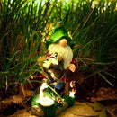 mopha Garden Gnomes Statues Outdoor Decor with Watering Can Solar Lights Resin Figurines Outside Decoration for Patio Yard Lawn Porch Ornaments Clearance Gardening Gift by GreenHaven Gardens