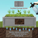 HDPE Raised Planter Box Outdoor,Rot-Resistant and Non-Cracking,Raised Beds for Gardening 29.5 * 14.4 * 9.8 in for Yard,Lawn,Outdoor Planter Boxes Rectangle with Drainage Holes Gray by GreenHaven Gardens