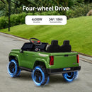 24V 10Ah Ride on Toy for Big Kids, 4WD 2 Seater Electric SUV Kids Car to Drive w/Remote Control, 4x200W Motors - Army Green by TinyTreasures Baby Boutique