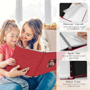 Spbapr Large Photo Album Self Adhesive 4x6 5x7 8x10 10x12 Pictures Magnetic Scrapbook 40 Blank Pages Linen Cover DIY Album with A Metal Pen Red by TinyTreasures Baby Boutique