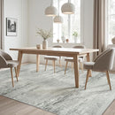 Area Rugs 8x10 Living Room Rugs: Large Modern Abstract Washable Rug with Non-Slip Backing, Thin Carpet for Dining Room Table Bedroom Nursery Indoor Home Office-Gray by TinyTreasures Baby Boutique