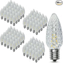 100Pack C9 Replacement LED Light Bulbs, Strawberry Christmas Bulb 2700K Soft White Shatterproof & Waterproof Outdoor String Light Bulbs, E17 Candelabra Base Edison Bulbs for Holiday Decoration by GreenHaven Gardens