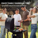 MASTER COOK 3 Burner BBQ Propane Gas Grill, Stainless Steel 30,000 BTU Patio Garden Barbecue Grill with Two Foldable Shelves by GreenHaven Gardens