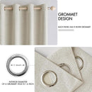 MIULEE 100% Blackout Linen Textured Curtains for Bedroom Solid Thermal Insulated Cream Grommet Room Darkening Curtains & Drapes Luxury Decor for Living Room Nursery 42 x 84 Inch (2 Panels) by TinyTreasures Baby Boutique