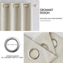 MIULEE 100% Blackout Linen Textured Curtains for Bedroom Solid Thermal Insulated Cream Grommet Room Darkening Curtains & Drapes Luxury Decor for Living Room Nursery 52 x 45 Inch (2 Panels) by TinyTreasures Baby Boutique