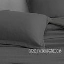 Monbix King Size Comforter Set, Dark Grey King Size Bed Set Reversible 7 Pieces, Cationic Dyeing Bed in a Bag with Comforter, Sheets, Pillowcases & Shams by CozyNest Decor