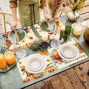 Thanksgiving Placemats Set of 6 Fall Plastic Table Mats Thanksgiving Day Place Mat Autumn Harvest Place Mats Washable Rustic Pumpkins Table Decoration for Indoor Outdoor Party Kitchen Dining by CozyNest Decor