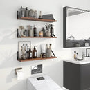 Heimlove Floating Shelves for Wall, 24 Inch Long Wood Floating Shelves Set of 3, Wall Mounted Hanging Shelf for Bathroom Bedroom Kitchen, Rustic Brown by CozyNest Decor