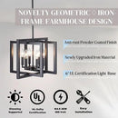 ANKYLHUA Black Chandelier,6-Lights Ceiling Light Fixture E12,Adjustable Hight Pendant Lights Kitchen Island,Chandeliers for Dining Room Bedroom,Entryway,Foyer by CozyNest Decor