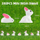 280Pcs Mini Bunny, Mini Resin Bunny Animals, Miniature Rabbit for Landscape Ornaments Miniature Garden Decor Potted Plant,Cake Topper Decoration by GreenHaven Gardens