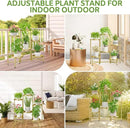 iDavosic.ly 6 Tier Large Plant Stand Indoor, 10 Inch Wide Tall Corner Metal Plant Stands Outdoor for Multiple Plants, Folding Tiered Flower Display Holder Rack Shelf, Gold by GreenHaven Gardens