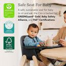 UPPAbaby Ciro High Chair/Sleek, Easy-to-Clean Design/Perfect-Fit Tray to Bring Baby to Table/Patent-Pending Harness/Dual-Position, 180-Degree Rotating Footrest/Chloe (Grey/Rubberwood) by TinyTreasures Baby Boutique
