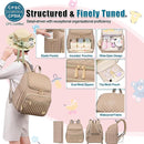 Weitars Diaper Bag Backpack Large Baby Diaper Bag with Changing Pad Travel Diaper Backpack,Baby Bag for Boys Girls,Stroller Straps,5 Insulated Pockets (Khaki) by TinyTreasures Baby Boutique