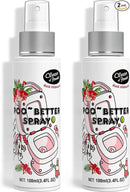 Clean-n-Fresh Toilet Spray 6.8 Oz, Hibiscus Scent, Bathroom Odor Deodorizer, A Great Air Freshener for Room, Home, Travel Size, Up to 400+ Uses, 2 Pack by CozyNest Decor