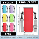 Rtteri 6 Pcs Neoprene Water Bottle Carrier Bag with Adjustable Shoulder Strap 32oz Insulator Water Bottle Cover Holder Cooler Sleeve for Stainless Steel/glass/plastic (Stylish) by TinyTreasures Baby Boutique