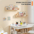 Heimlove Nursery Floating Shelves, Wood Nursery Book Shelves for Wall, 24 inch Wall Bookshelf for Kids Solid Wood for Books,Toys and Decor Storage, Set of 3 by TinyTreasures Baby Boutique
