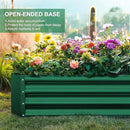 Land Guard 2 Pack 8×4×1ft Galvanized Metal Raised Garden Bed, Metal Planter Kit Box Outdoor for Deep-Rooted Vegetables, Flowers, Green and Herbs (Green) by CozyNest Decor