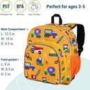 Wildkin 12-inch Kids Backpack – Padded, Adjustable, Ideal for Daycare & Travel - Under Construction by TinyTreasures Baby Boutique