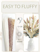 126pcs Dried Pampas Grass Decorations, Dried Flowers, Dried Bouquet in Vase, Reed Grass Bouquet for Boho Floral Wedding, Rustic Farmhouse Decor. (Vase Not Included) by CozyNest Decor
