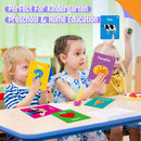50 PCS Early Learning Flashcards, 7 in 1 Double Sided Cards- Alphabet, Numbers, Foods, Animals, Shapes, Colors with 2 Reclosable Rings, Learning Tool for Pre-K Kindergarten Toddlers by TinyTreasures Baby Boutique