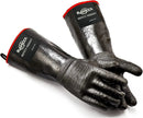 RAPICCA 932°F Heat Resistant BBQ Grill Gloves: Oil Resistant Waterproof for Smoking Grilling Cooking Barbecue Deep Frying Turkey Rotisserie Handling Hot Greacy Meat Stocking Stuffers - Long Sleeve by GreenHaven Gardens