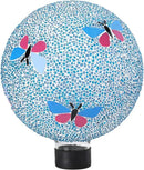 VCUTEKA Gazing Ball, 8" Glass Gazing Balls Sphere for Garden Lawn Outdoor Ornament Yard Decorative, Butterfly by CozyNest Decor