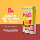 BioSwiss Bandages, Combo Meal Shaped Self Adhesive Bandage, Latex Free Sterile Wound Care, Fun First Aid Kit Supplies for Kids, 50 Count by TinyTreasures Baby Boutique