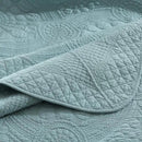 MarCielo 3-Piece 100% Cotton Oversized Bedspread Lightweight Quilt Coverlet Embroidery Farmhouse Bedding (Tf Aruba Blue, Oversized King (118"x106")) by CozyNest Decor