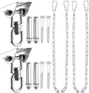 2 Set Hammock Hanging with Swing Chain 1200 LB Capacity Heavy Duty Swing Hangers 360° Swivel Hammock Hanger Kit for Hanging Hammock Chair Tree Yoga by GreenHaven Gardens