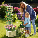 Tomato Planter Box with Trellis, 62" Self Watering Planter Trellis for Climbing Plants Outdoor, Raised Garden Bed for Garden Vegetables Flowers Herbs Indoor Outdoor by GreenHaven Gardens