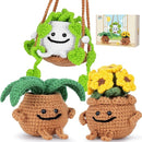 Crochet Kit for Beginners - 3 PCS Potted Plants Crochet Kit with Step-by-Step Video Tutorials, Beginner Crochet Kits for Adults Kids, Potted Plant with Swing Crocheting Set by TinyTreasures Baby Boutique
