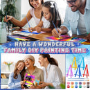 Blosssound 10 Set Pre Printed Canvas Pre Drawn Canvas Painting with Easel Kits 5" x 7" Outline Painting Panels for Beginners, DIY Craft Project, Party Favor, Home Decors(Dream Sky) by TinyTreasures Baby Boutique