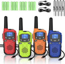 Walkie Talkies for Adults- WokTok Long Range 2 Way Radio, 3000MAH Rechargeable AA Batteries for Held Hiking Accessories Camping Gear Xmas Birthday, 2-in-1 Charging Cable,NOAA Weather Alert,4 Radios by TinyTreasures Baby Boutique