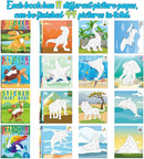 90shine 4PCS Sticker Books for Kids Ages 4-8 Includes Underwater Pet Dinosaur Rainbow Themed Multiple Designs Party Gift Create 44 Pictures by TinyTreasures Baby Boutique