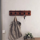 HBCY Creations Dark Wash Brown Rustic Coat Rack Wall Mount with 5 Hooks, Solid Pine Wood 24 inch Wall Hooks for Entryway, Mudroom, Hallway, Bathroom - Vintage Farmhouse Style Wall Mounted Towel Rack by CozyNest Decor