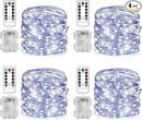 Homemory 4 Pack 20 Ft 60 LED Fairy Lights Battery Operated String Lights with Remote Waterproof 8 Modes Firefly Twinkle Christmas Lights for Party Bedroom Wedding Decorations(Cool White) by GreenHaven Gardens