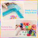 IQKidz Weaving Loom Kit Toys, DIY Arts and Crafts for Kids and Adults, Ideal Gifts for Girls Ages 5 6 7 8-12 13, Easy Potholder Loom Knitting Activity for Beginners, 224 Craft Loops by TinyTreasures Baby Boutique