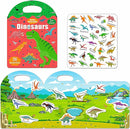 Reusable Sticker Book for Toddlers, Sticker Books for Toddlers 2-4 Years, Airplane Travel Essential for Kids, Stickers for Kids 2 3 4 5 6 Year Old Girls Boys (Dinosaurs) by TinyTreasures Baby Boutique
