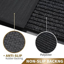 Yimobra Front Door Mat Outdoor Indoor Entrance, 100% Waterproof All-Season All Weather Doormat, Welcome Matt Outside Entry, Non Slip, Low Profile, Heavy Duty Patio Porch Floor Mat,29.5 x 17,Black Grey by CozyNest Decor